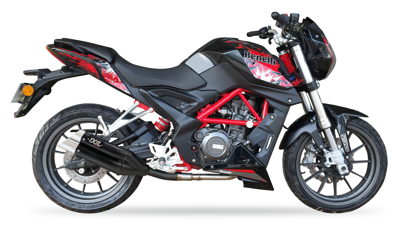 IXIL for BENELLI TNT 250 - BN 251 - SLIP ON SILENCER - DUAL HYPERLOW BLACK XL