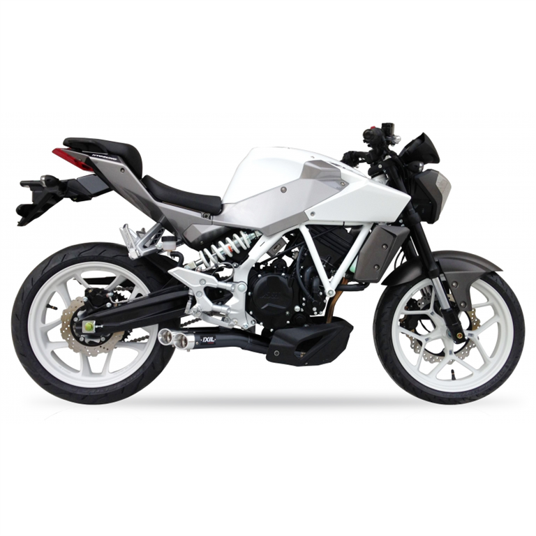 IXIL for HYOSUNG GD 250 EXIV - SLIP ON SILENCER - DUAL HYPERLOW BLACK XL