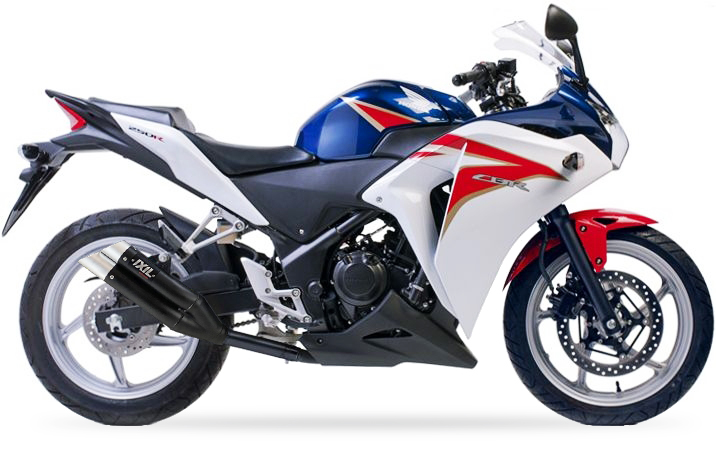 IXIL pour HONDA CBR 250 R 11-14 - SLIP ON SILENCIEUX - DUAL HYPERLOW BLACK XL