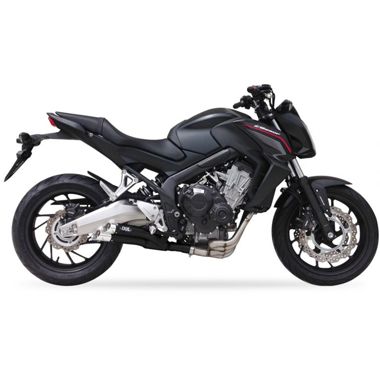 IXIL voor HONDA CB 650 R 19-20 (RH02 RH08) - Volledige uitlaat - DUAL HYPERLOW BLACK XL