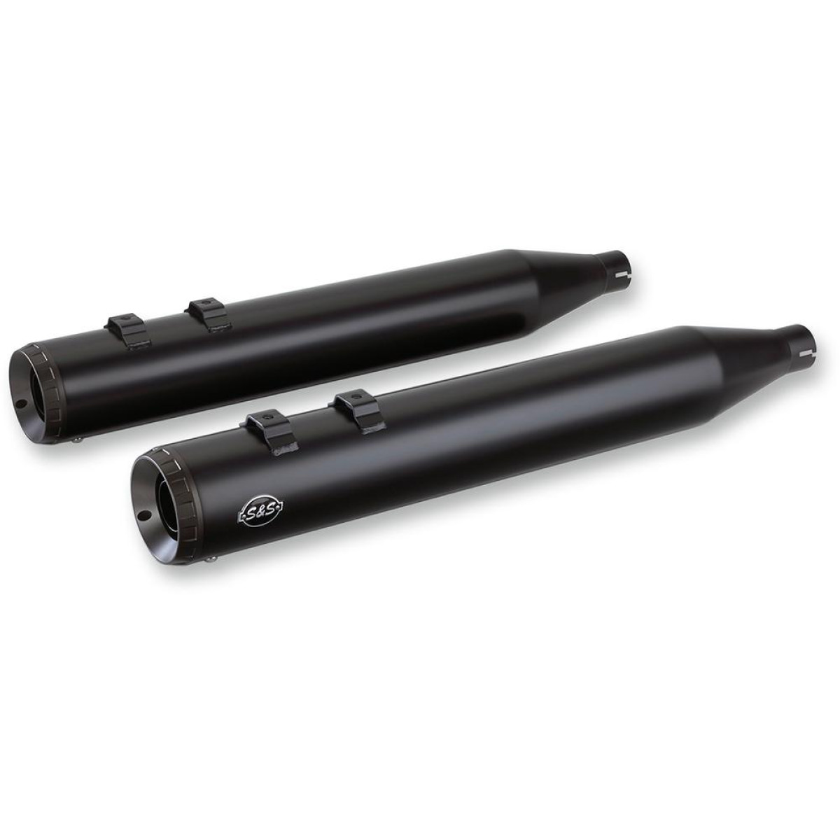 S&S CYCLE Exhaust MUFFLERS GRAND NATIONAL SLIP-ON BLACK - 95-16 HD Touring Models