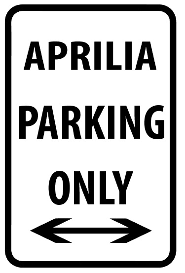 Panneaux métalliques parking 22 cm x 30 cm - APRILIA Parking Only Panneaux métalliques parking 22 cm x 30 cm - APRILIA Parking Only
