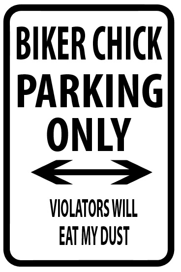 Panneaux métalliques parking 22 cm x 30 cm - BIKER CHICK PARKING ONLY Panneaux métalliques parking 22 cm x 30 cm - BIKER CHICK PARKING ONLY