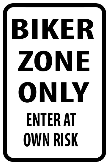 Panneaux métalliques parking 22 cm x 30 cm - BIKER ZONE ONLY Panneaux métalliques parking 22 cm x 30 cm - BIKER ZONE ONLY