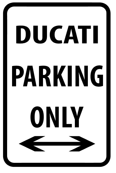 Panneaux métalliques parking 22 cm x 30 cm - DUCATI Parking Only Panneaux métalliques parking 22 cm x 30 cm - DUCATI Parking Only