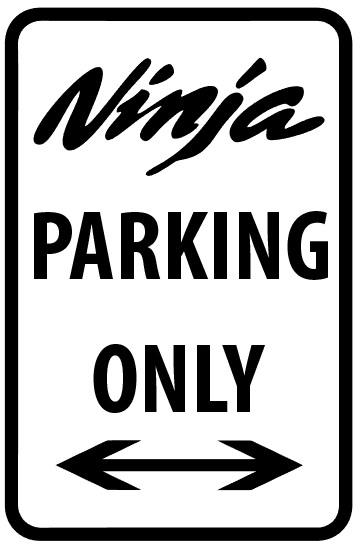 Panneaux métalliques parking 22 cm x 30 cm - KAWASAKI NINJA Parking Only Panneaux métalliques parking 22 cm x 30 cm - KAWASAKI NINJA Parking Only