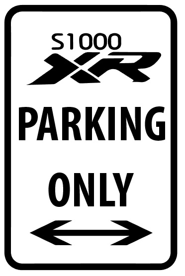 Panneaux métalliques parking 22 cm x 30 cm - BMW S1000XR Parking Only Panneaux métalliques parking 22 cm x 30 cm - BMW S1000XR Parking Only