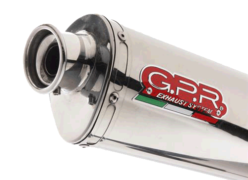 Echappement Racing GPR VINTALOGY acier inoxydable forme (silencieux): ovale  avec catalyseur avec ABE TUNING ROAD - adapté à la vie de tous les jours